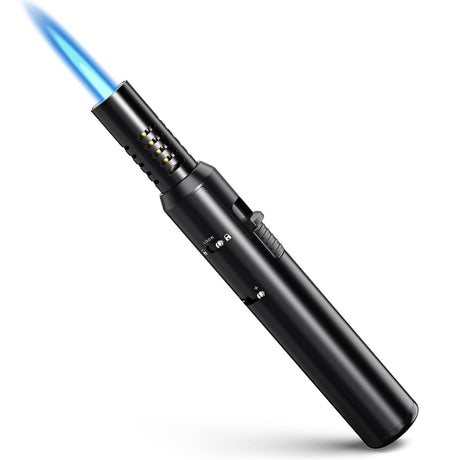 Flame bird Butane Torch Lighter, Refillable Kitchen Blow Torch with Safety Lock & Adjustable Flame for DIY BBQ Baking Desserts and Soldering Camping(No Prefilled) Flame bird