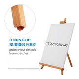 Falling in Art Beechwood 25" Tabletop Easel Display Stand for Painting - Holding Canvas Up to 22 1/2 Inches High, A-Frame Artist Tripod with Rubber Feet, Portable Photo and Sign Holder Falling in Art