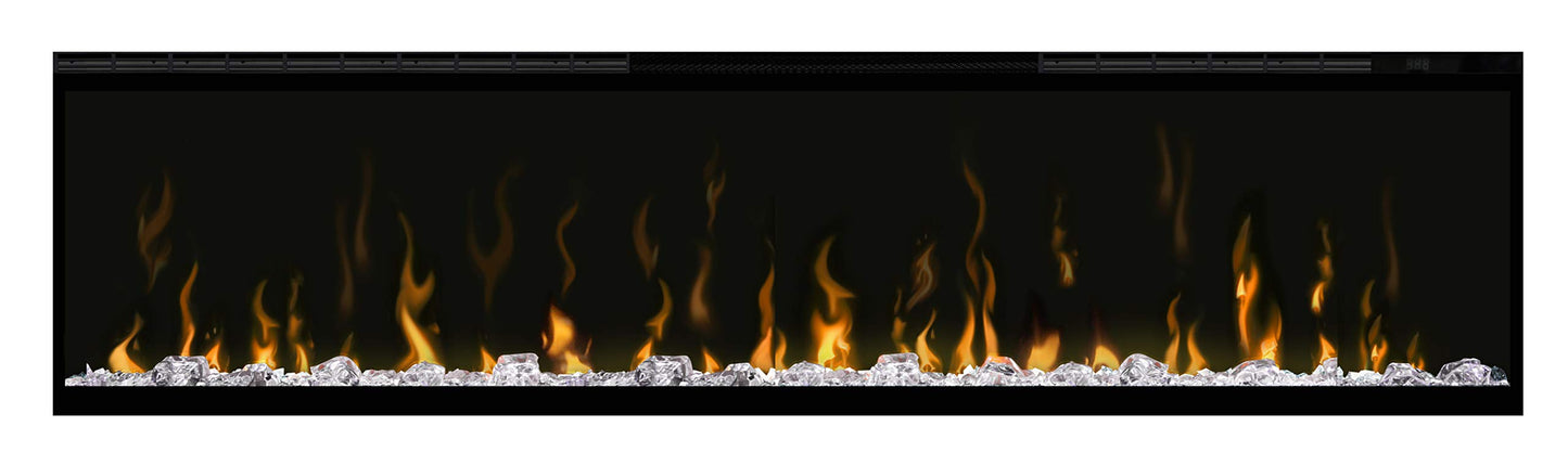 Dimplex IgniteXL 60" Built-in Linear Electric Fireplace (Model: XLF60), 8530/5118 BTU, 240/120 Volt, 2500/1500 Watt, Black