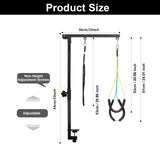 Adjustable Dog Grooming Arm with Clamp,2 No Sit Haunch Holder&Loop Noose,Adjustable Height,Foldable Dog Grooming Table Arm for Small Dogs&Puppies,Arm for Grooming Tables,Pet Grooming Stand wikdey