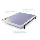 ZINUS Metal Box Spring with Wood Slats, 4 Inch Mattress Foundation, Sturdy Steel Structure, Easy Assembly, King Zinus