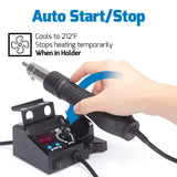 WEP 8858-V Hot Air Rework Station Kit with Compact Size, Integrated Nozzle Holder, 3 Nozzles, 2 Tweezers, Adjustable Temperature& Air Volume, PID Program, °C/°F Conversion and More WEP