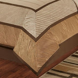 Touch of Class Delta Contemporary Oversized Luxury Bedding | Champagne Gold, Golden Bronze, Dark Bronze | Pleated Polyester Satin | Silky | 4 Piece Bed Set: King Comforter, Bedskirt, and 2 King Shams Touch of Class