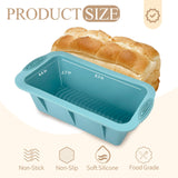 Koolstuffs Silicone Bread Loaf Pan, 2 PCS Rectangular Non-Stick Baking Mold Pans for Oven, Bread, Cake, Easy Release Koolstuffs
