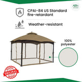 APEX GARDEN 10 Ft. x 12 Ft. Gazebo Replacement Mosquito Netting (Mosquito Net Only) APEX GARDEN