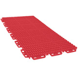 Caliber ProTech XT Garage Flooring and Trailer Deck Traction Tiles, 9” x 18” Interlocking Tiles, Red, 24-Pack Caliber