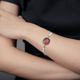 10 Pieces Sublimation Round Bracelet Trays Blank Base Bracelets with 10 Pieces 0.79 Inch Heat Transfer Round Blanks and 10 Pieces High Temperature Glues for DIY Bracelet Handicrafts Decors Hicarer