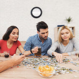 Moruska Puzzles for Adults 1000 Pieces, Round Jigsaw Puzzles 1000 Pieces for Adults Challenge and Cool - Zodiac Horoscope Astrology Puzzle Moruska