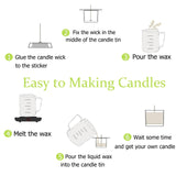 DINGPAI Natural Soy Wax for Candle Making, 2lb Organic Soy Wax Flakes, Premium Soy Candle Wax for Candle Making Supplies, Pure Candle Wax from Farm, No Harmless, Additives DINGPAI