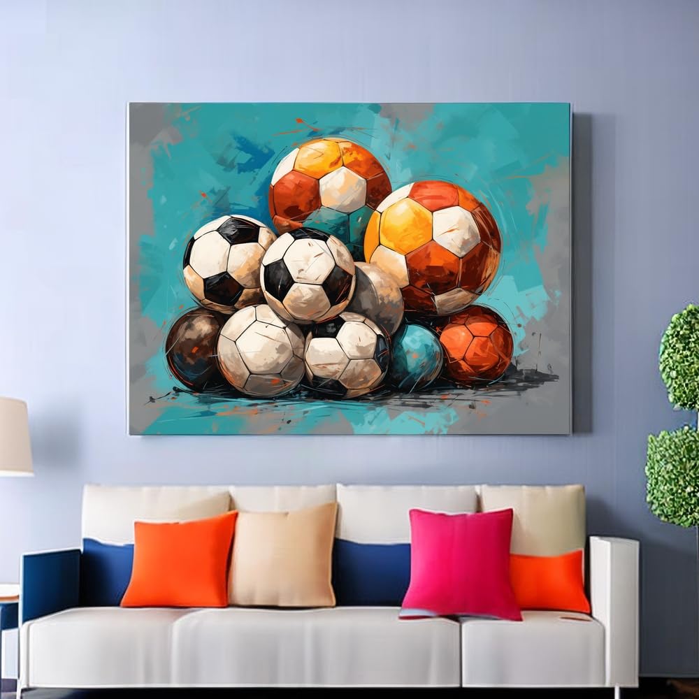 VONBOR Sport Diamond Art Painting Kits for Adults & Kids Beginner, Football Diamond Art for Adults Full Round Drill, DIY Paint with Diamond Dots Gem Art Craft Set Picture Gift 12 * 16 inch VONBOR
