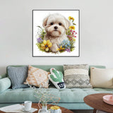 Stalente Diamond Painting Kits for Adults, 5D DIY Diamond Art Kits for Beginners Round Full Drill Diamond Painting for Home Wall Decoration Gift 12x12inch, Dog Stalente