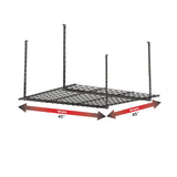 Hyloft 00625 45-Inch x 45-Inch Overhead Steel Garage Storage System, Adjustable Ceiling Mount Storage Rack, Hammertone HyLoft