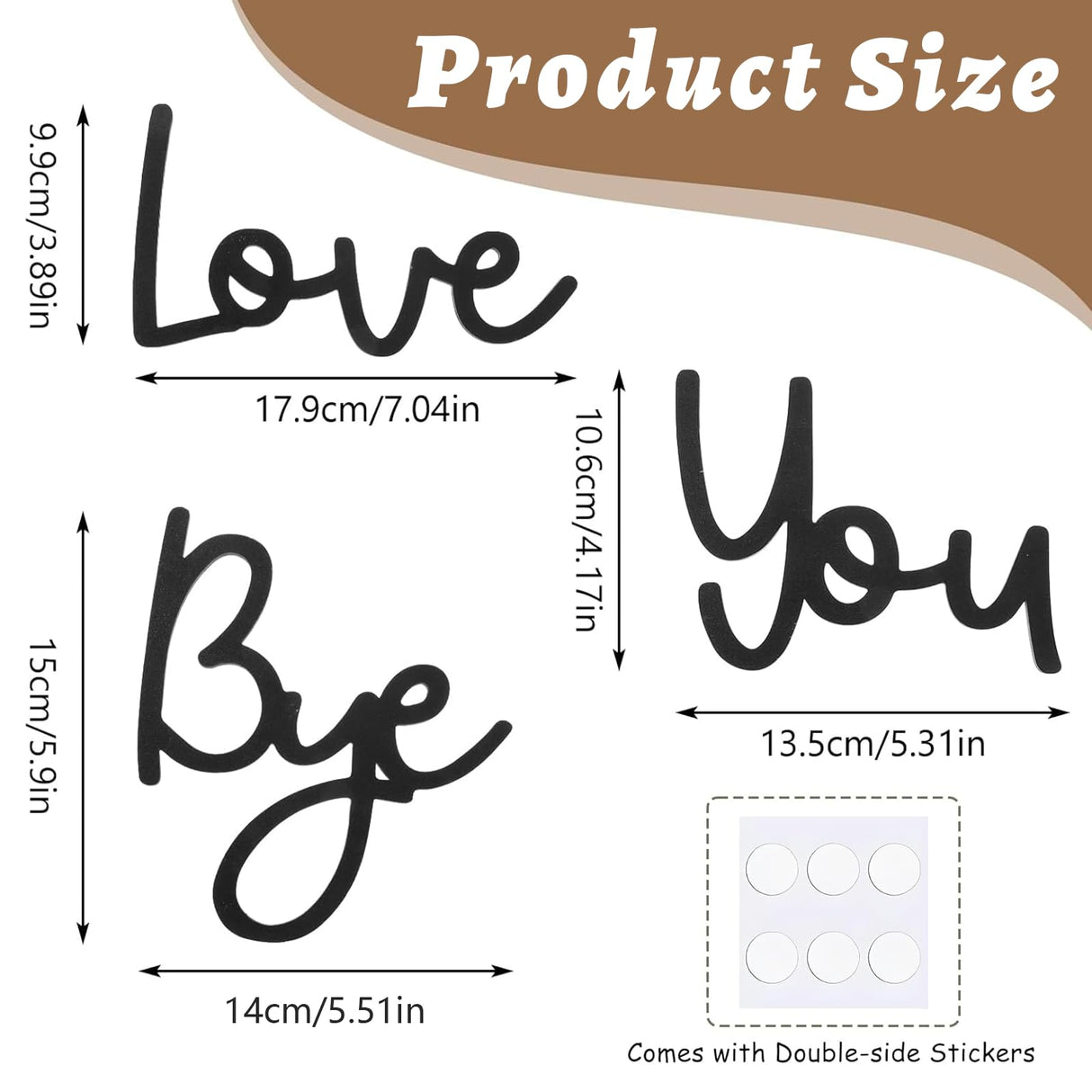 Starfa Lab Love You Bye Sign,Wooden Wall Art Plaque with Dots of Glue for Boho,Farmhouse Decor,Ideal for Living Room,Bedroom,Kitchen,Front Door starfa lab