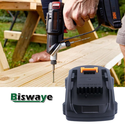 Biswaye WA3525 4.0 Ah 20V Replacement Battery, Compatible with WA3520 WA3575 WA3578 Battery for 20V and 40V[2x20V] Lithium PowerShare Cordless Tools WG163 WG170 WG154 WG261 WG545 WG779 WG183  - WoodArtSupply