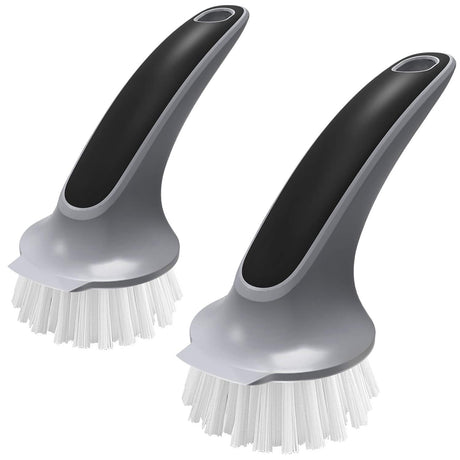 MR.SIGA Pot and Pan Cleaning Brush, Dish Brush for Kitchen, Pack of 2 MR.SIGA