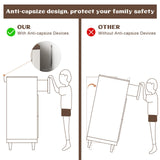 GlouMod Farmhouse Dresser for Bedroom, Sliding Barn Door Dresser with 4 Drawers Dresser Wood, White Dresser & Chest of Drawers, Kids Dresser TV Stand 47" GlouMod