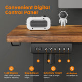 NicBex Home Office Desk 55" x 23" Electric Height Adjustable Standing Desk Computer Desk Office Desk, Sit to Stand Ergonomic Computer Desk Adjustable Desk, Brown NicBex