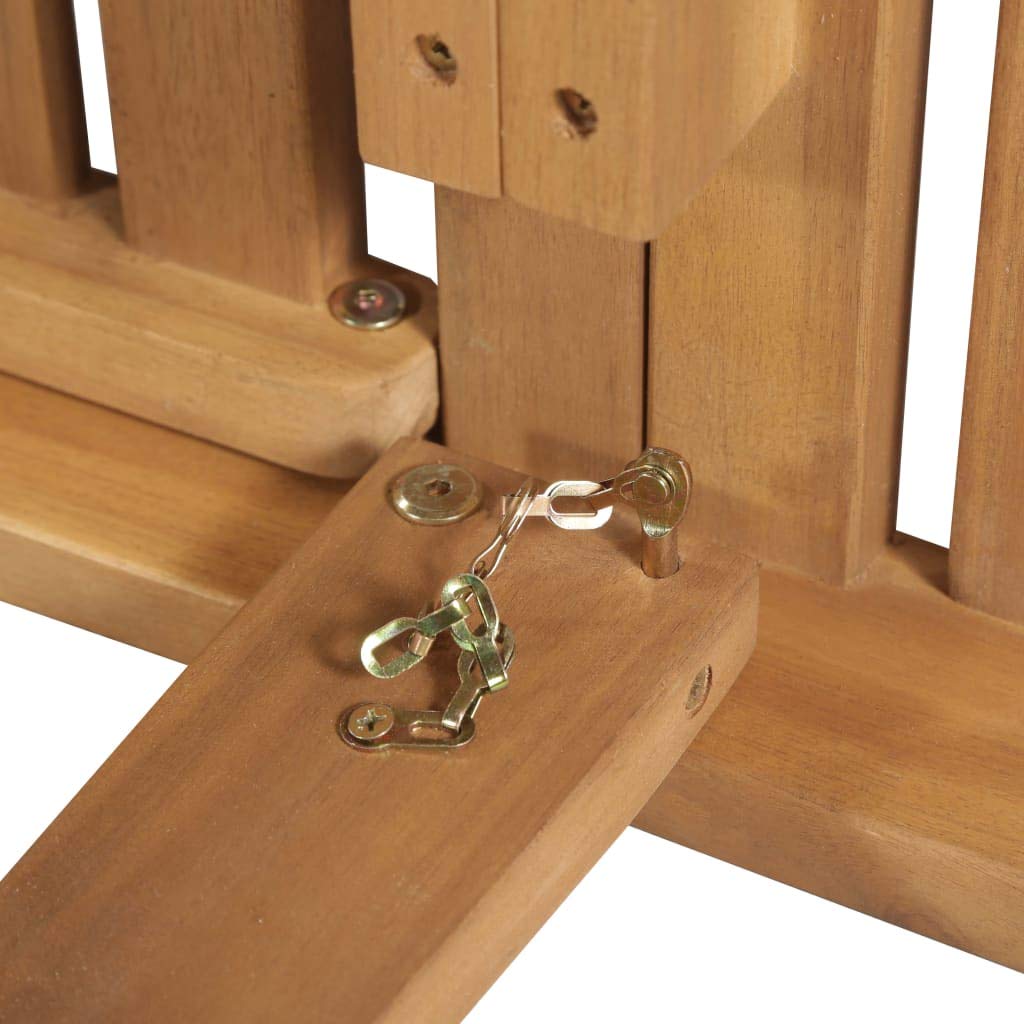 EstaHome Folding Sun Lounger | Foldable Chaise Lounge | Adjustable Outside Patio Sunlounger | Outdoor Wooden Garden Lounge Chair | Weather Resistant Brown Solid Acacia Wood 78.7" x 24" x 11.8"-33.9" EstaHome