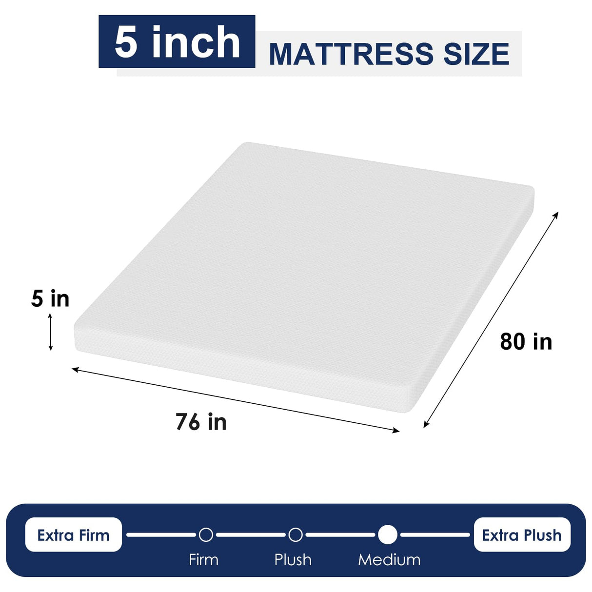 FDW 5 Inch Bamboo Charcoal King Cooling Gel Memory Foam Mattress/Breathable Bed Mattress/Medium-Firm/Pressure Relief/CertiPUR-US Certified/Mattress in a Box, King FDW