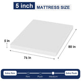 FDW 5 Inch Bamboo Charcoal King Cooling Gel Memory Foam Mattress/Breathable Bed Mattress/Medium-Firm/Pressure Relief/CertiPUR-US Certified/Mattress in a Box, King FDW