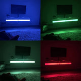 Vmobili Floating TV Stand with Led Lights,71" Wall Mounted Entertainment Center with Storage,TV Cabinet Stand with Power Outlet, Modern Wall Mounted Wood Media Console for Living Room,Bedroom Vmobili