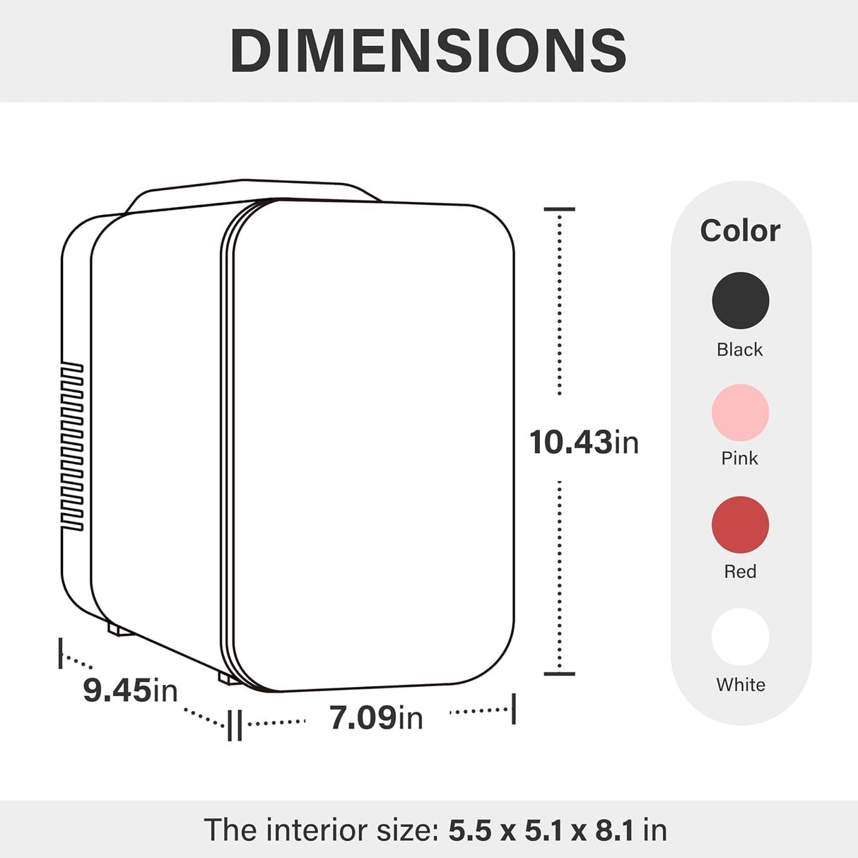 YSSOA 4L Mini Fridge 6 Can Portable Cooler & Warmer Compact Refrigerators for Food, Drinks, Skincare, Office Desk, Pink YSSOA