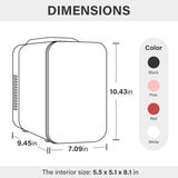 YSSOA 4L Mini Fridge 6 Can Portable Cooler & Warmer Compact Refrigerators for Food, Drinks, Skincare, Office Desk, Pink YSSOA