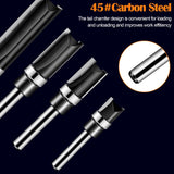 Pattern Flush Trim Router Bit Set, LANGSKIP'S 4PCS 1/4 Inch Shank Top Bearing Flush Trim Router Bit, Carbide Template Router Bits 1/2”, 3/4”, 1”, 1-1/2'' with Updated YG6X Carbide, Durable for DIY LANGSKIP'S