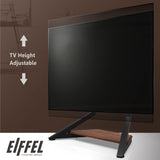 FITUEYES DESIGN Universal Tabletop TV Stand for 55-86 inch TV LCD LED, Modern TV Stand Height Adjustable with Wooden Base, Eiffel Series TV Mount Stand FITUEYES