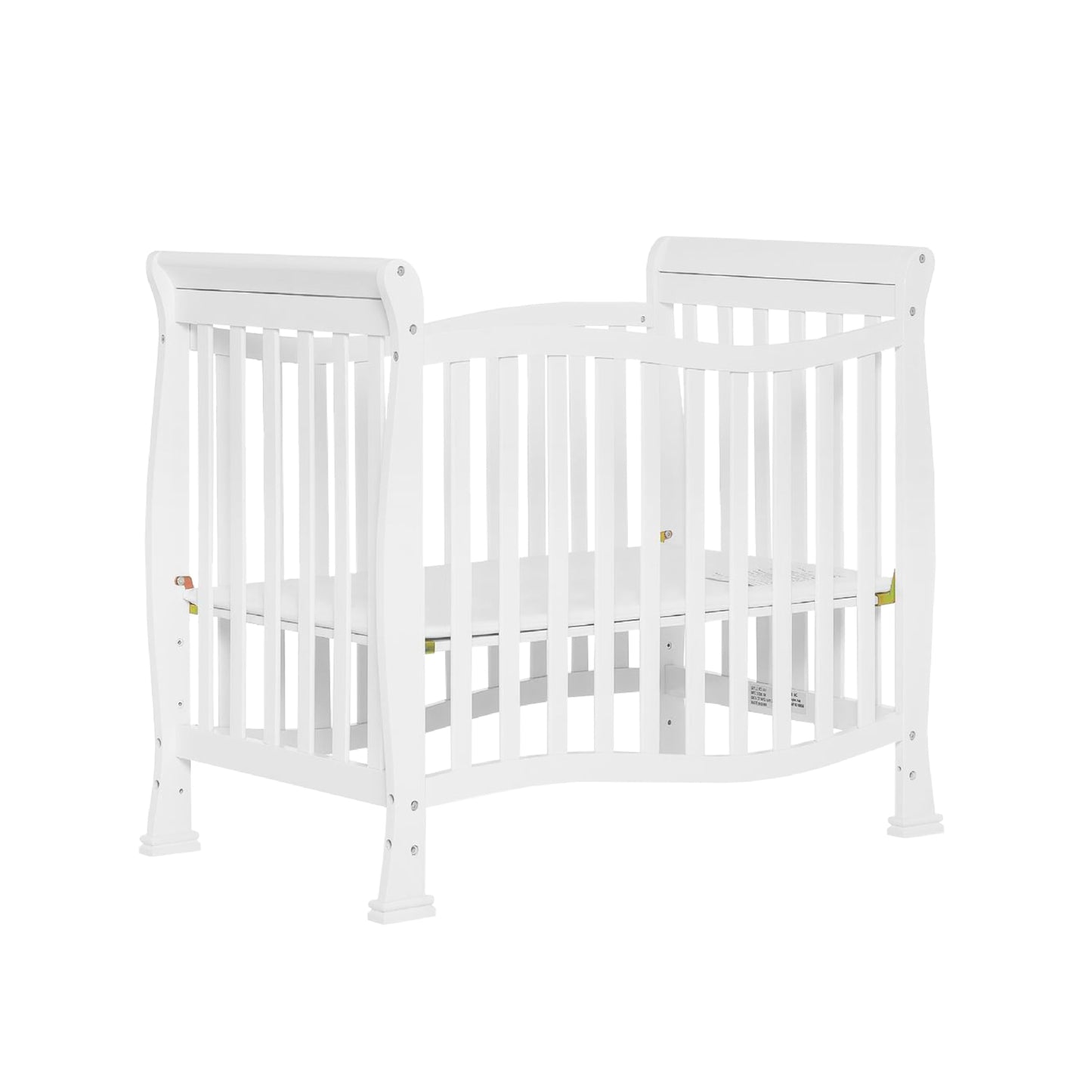 Dream On Me Violet 4-In-1 Convertible Mini Crib In White, Greenguard Gold Certified, JPMA Certified, 3 Position Mattress Height Settings, Non-Toxic Finish - WoodArtSupply