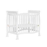 Dream On Me Violet 4-In-1 Convertible Mini Crib In White, Greenguard Gold Certified, JPMA Certified, 3 Position Mattress Height Settings, Non-Toxic Finish Dream On Me