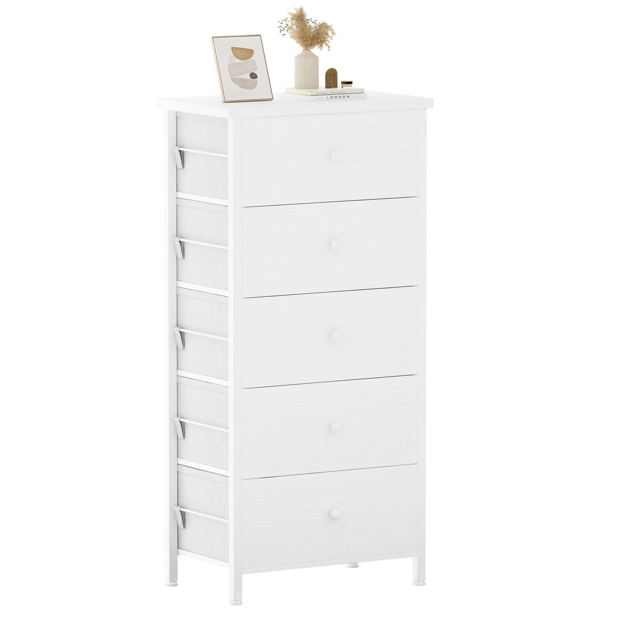 BOLUO Tall White Dresser Narrow Dresser Chest of Drawers Lingerie Chest Skinny Dressers for Closet,Bedroom Modern BOLUO