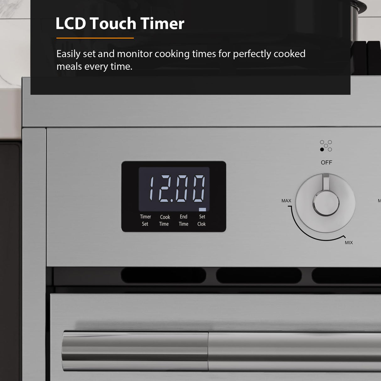 Empava Freestanding & Slide-In Gas Range, 5.0 Cu. Ft, Single Oven with 5 Sealed High-Low Burners & Touch Timer, Heavy Duty Continuous Grates in Stainless Steel, 30 Inch Empava