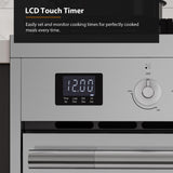 Empava Freestanding & Slide-In Gas Range, 5.0 Cu. Ft, Single Oven with 5 Sealed High-Low Burners & Touch Timer, Heavy Duty Continuous Grates in Stainless Steel, 30 Inch Empava