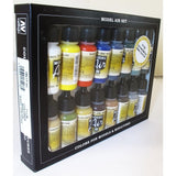 Vallejo Basic Colors: Acrylic 16 Airbrush Paint Set for Model & Hobby 71178, Black, 0.57 Fl Oz (Pack of 16) Vallejo