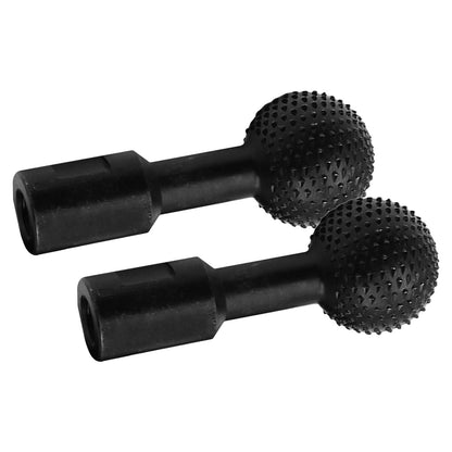 2 Pcs Sphere Rotary Burrs, Ball Gouge Angle Grinder Attachments with 5/8-11 Threads for 4 1/2 and 5 Inch Angle Grinder, for Carving Wooden Bowls, Spoons Tree Faces and Other Artworks