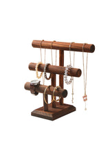 Julysky Bracelet Holder Stand, Bracelet Display with 3 Tier,Jewelry Organizer Stand for Necklaces Bangles and Watches(solid wood) Julysky