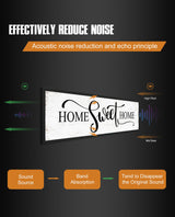 Home Sweet Home Wall Decor: Modern Farmhouse Rustic Sign 12" x 40", Master Bedroom Above Bed Framed Hanging Plaque, Family Decorative for Living Room HLJ ART