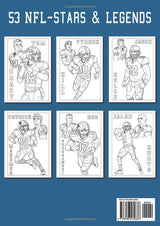 Touchdown Heroes – The Ultimate Football Coloring Book for Kids Aged 8–12: Discover the Greatest NFL Stars in 53 Powerful Portraits – With Exciting Player Facts and Career Highlights! WoodArtSupply