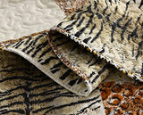 MarCielo 3 Piece Quilted Bedspread Leopard Print Quilt Quilt Set Bedding Throw Blanket Coverlet Animal Print Bedspread Ensemble Cheetah King Oversize(Cal King) MarCielo