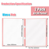 MUFEKUM 2 Pack A3 Storage Book for Diamond Painting, Handheld Diamond Art Portfolio Folder with 30 Pocket, Diamond Art Storage Book for 12”x16” Diamond Painting Photo Picture MUFEKUM