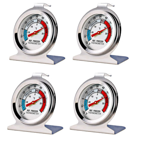 4 Pack Refrigerator Freezer Thermometer Large Dial Analog Thermometer LinkDm