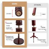 ZOZOE Wooden Classic Coat Rack Stand, Solid Wood Coat Rack Freestanding with 14 Hooks, Vintage Coat Racks with Sturdy Round Base, Natural Birch Wood Coat Tree Stand for Entryway Hallway ZOZOE