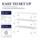 Kitsure Shoe Rack - Non-Woven Shoe Rack Shelf, Shoe Organizer for Closet, Entryway, Garage & Corridor, Stackable Shoe Shelves, 27.5" Wide - 3 Tier, White Kitsure