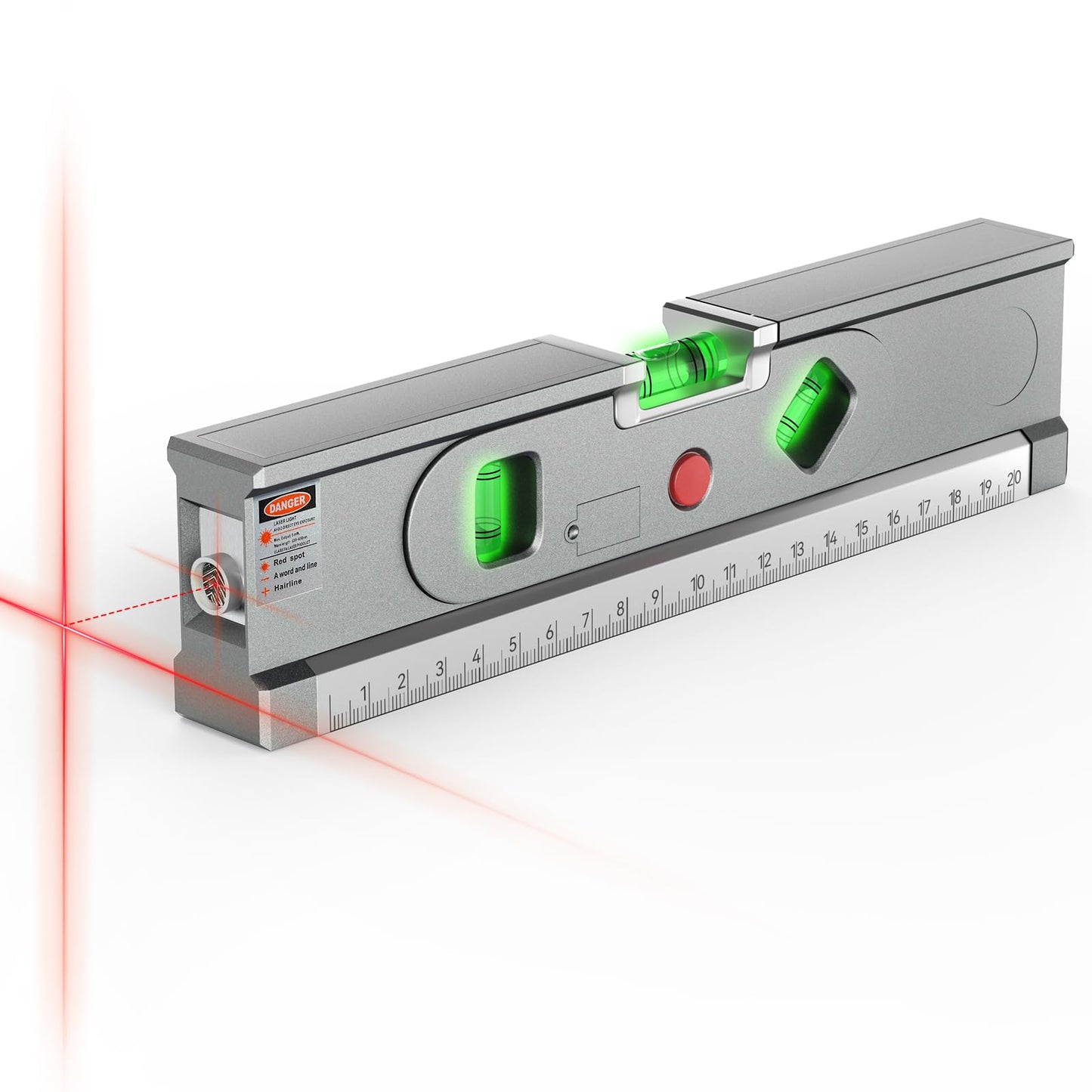 Laser Level, 2-in-1 Laser Level with Metric Rulers, Laser Level for Picture Hanging, 3 Laser Modes Magnetic Level Laser tool for Construction & Home Renovation - WoodArtSupply