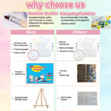 WEMEON Dolphin Paint by Numbers Kit for Kids with Frame and Easel, Easy Paint by Numbers Kits for Kids Ages 4-6, Small Painting by Number for Birthday Gift, Painting Party(10X10inch) WEMEON