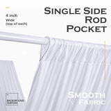 Party Village 40ftx20ft White Ceiling Curtain for Wedding Parties – 8 Panels Wrinkle-Free 20 FT Long Tent Draping Curtains for Wedding, Birthday & Theme Parties, 20ft Height with Rod Pocket Party Village