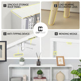 CAPHAUS 10 Cube 3 Tier Mid Century Bookshelf, 55” Wide Wooden Cube Storage Organizer with Legs, Open Shelf Bookcase, Modern Shelving for Living Room, Bedroom, Office, Tiffany Green CAPHAUS