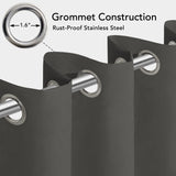 Easy-Going 100% Waterproof Outdoor Curtains Windproof Weatherproof Porch Curtains, Premium Thick Outdoor Privacy Grommet Top Panels for Patio, Gazebo and Pergola, 2 Panels, 54x84 inch, Dark Grey Easy-Going