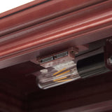 Lighted Curio Cabinet with 6 Adjustable Tempered Glass Shelves, Mirrored Back, Wooden Display Case for Collectibles, Freestanding Storage Cabinet for Living Room Decor, 70” H (Cherry) Generic